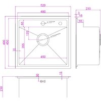 Кухонная мойка ARFEKA AF 520*490 + AF FSS304 + ZP DS BLACK PVD NANO - Изображение №16 — Chaika Market