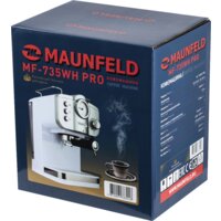 Рожковая кофеварка MAUNFELD MF-735WH Pro - Изображение №15 — Chaika Market