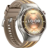 Умные часы Huawei Watch GT 6 Pro 46 мм (серебристый, с коричневым плетеным ремешком, международная версия) - Изображение №3 — Chaika Market