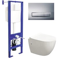 Унитаз подвесной Berges Wasserhaus Atom Line 410 042447 (с кнопкой) — Chaika Market