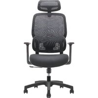 Офисное кресло SitZone U-073A (сетка/ткань, черный) — Chaika Market