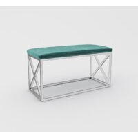 Банкетка Hype Mebel Куб (белый/зеленый) - Изображение №1 — Chaika Market