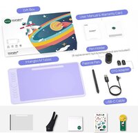 Графический планшет Parblo Intangbo M (сиреневый) - Изображение №8 — Chaika Market