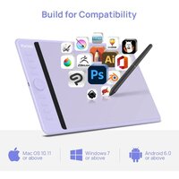 Графический планшет Parblo Intangbo M (сиреневый) - Изображение №5 — Chaika Market