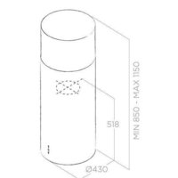 Кухонная вытяжка Elica Tube Pro Island IX/A/43 - Изображение №3 — Chaika Market
