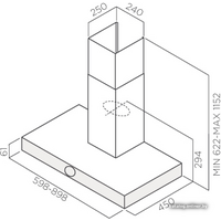 Кухонная вытяжка Jetair Touch BL/A/60 (PRF0099977) - Изображение №3 — Chaika Market