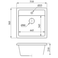 Кухонная мойка БелЭворс Rio + смеситель W74004-2 + дозатор L405F (черный) - Изображение №9 — Chaika Market