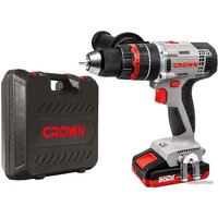 Ударная дрель-шуруповерт Crown CT21075HMX-2 BMC (с 2-мя АКБ, кейс) — Chaika Market