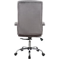 Офисное кресло King Style SHL-8 Sane Velvet Chrome (велюр, серый) - Изображение №4 — Chaika Market