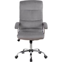 Офисное кресло King Style SHL-8 Sane Velvet Chrome (велюр, серый) - Изображение №2 — Chaika Market