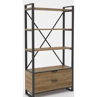 Стеллаж Hype Mebel Стандарт Люкс 80x200 (черный/дуб галифакс олово) — Chaika Market