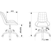 Офисное кресло Бюрократ CH-350SL (светло-бежевый) - Изображение №6 — Chaika Market