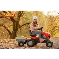 Педальная машинка Полесье Каталка-трактор с педалями Turbo с полуприцепом [52681] - Изображение №3 — Chaika Market