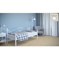 Кровать-тахта Князев Мебель Валенсия 90x190 ВАЯ.90.190.Б (белый муар) - Изображение №2 — Chaika Market