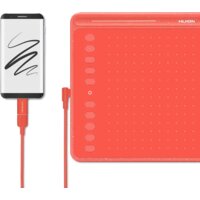 Графический планшет Huion HS611 (коралловый красный) - Изображение №8 — Chaika Market