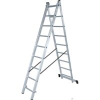 Лестница-стремянка Новая высота NV 122 алюминиевая двухсекционная 2x9 ступеней - Изображение №2 — Chaika Market