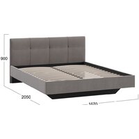 Кровать Трия Элис тип 1 с мягкой обивкой 160x200 (велюр мокко) - Изображение №3 — Chaika Market