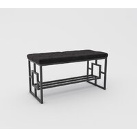 Банкетка Hype Mebel Квадро Люкс (черный/черный) — Chaika Market