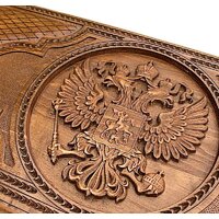 Шахматы/нарды Mkhitaryan Герб РФ DM020 - Изображение №4 — Chaika Market