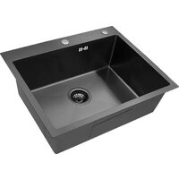 Кухонная мойка ARFEKA Eco AR 600*500 Black PVD Nano — Chaika Market
