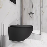 Унитаз подвесной Lauter с инсталляцией Sulzdorf с микролифтом и кнопкой смыва 219704HD (белый/черный) - Изображение №28 — Chaika Market