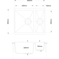 Кухонная мойка Longran Enigma ENG555.460 15 (lava/40) - Изображение №2 — Chaika Market