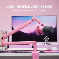 Проводной микрофон FIFINE T688 (розовый) - Изображение №9 — Chaika Market