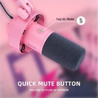 Проводной микрофон FIFINE T688 (розовый) - Изображение №8 — Chaika Market