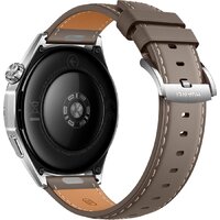 Умные часы Huawei Watch GT 6 46 мм (серебристый, с коричневым кожаным ремешком, международная версия) - Изображение №4 — Chaika Market