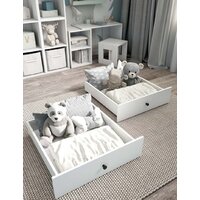 Кровать-тахта EcoWood Атланта 80x160 с ящиками ECO.001.00051.80-160.W - Изображение №7 — Chaika Market