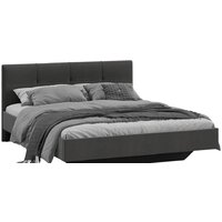 Кровать Трия Элис тип 1 с мягкой обивкой 160x200 (велюр графит) — Chaika Market
