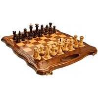 Шахматы/шашки/нарды Haleyan Резные 40 с ручкой kh130-4 — Chaika Market