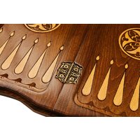 Шахматы/шашки/нарды Haleyan Резные 40 с ручкой kh130-4 - Изображение №5 — Chaika Market