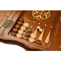 Шахматы/шашки/нарды Haleyan Резные 40 с ручкой kh130-4 - Изображение №6 — Chaika Market