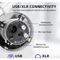 Проводной микрофон FIFINE T688 (белый) - Изображение №10 — Chaika Market