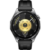 Умные часы Huawei Watch GT 6 46 мм (черный, с черным силиконовым ремешком, международная версия) - Изображение №2 — Chaika Market