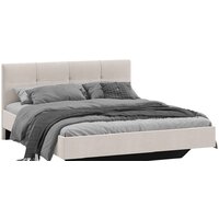 Кровать Трия Элис тип 1 с мягкой обивкой 160x200 (велюр бежевый) — Chaika Market