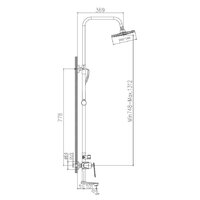 Душевая система  Haiba HB24533-3 (серый) - Изображение №2 — Chaika Market