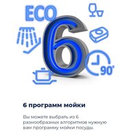 Отдельностоящая посудомоечная машина MAUNFELD MWF08B - Изображение №25 — Chaika Market