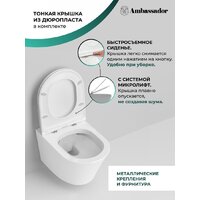 Унитаз подвесной Ambassador Ritz 233K19003RS - Изображение №7 — Chaika Market