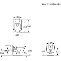 Унитаз подвесной Ambassador Ritz 233K19003RS - Изображение №11 — Chaika Market