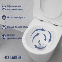 Унитаз подвесной Lauter Longer 2110822 + TECE Kit 9400412 с кнопкой (хром) - Изображение №5 — Chaika Market