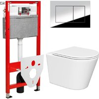 Унитаз подвесной Lauter Longer 2110822 + TECE Kit 9400412 с кнопкой (хром) - Изображение №2 — Chaika Market