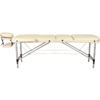 Массажный стол Atlas Sport складной 3-с алюминиевый 70 см (бежевый) — Chaika Market