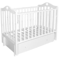 Классическая детская кроватка Антел Каролина-4/6 (белый) — Chaika Market