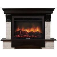 Портал Firelight Forte 30S (камень белый/шпон темный дуб) — Chaika Market