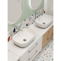  Cersanit Столешница Stone Aura 63857 (светло-серый сатиновый) - Изображение №6 — Chaika Market