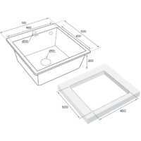 Кухонная мойка Paulmark Kante 50 PM105152-BL - Изображение №4 — Chaika Market