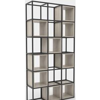 Стеллаж Hype Mebel Грос 105x210 (черный/древесина белая) - Изображение №1 — Chaika Market