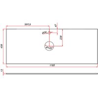  ЗОВ Столешница 13 CKP13W1195458C2 (белый) - Изображение №2 — Chaika Market